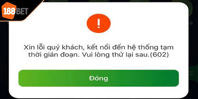 Hệ thống sẽ hiển thị thông báo lỗi ngay sau khi phát hiện bất thường.
